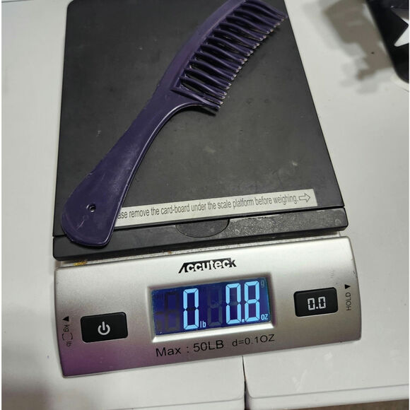 Vtg. Double Tooth Anti Static Hair Detangle Comb Purple 1980's - Picture 3 of 3